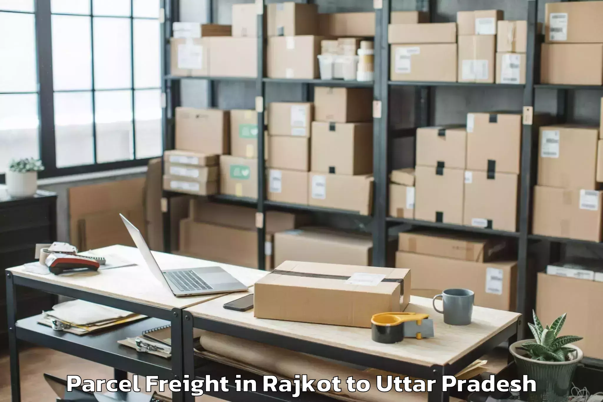 Hassle-Free Rajkot to Sadabad Parcel Freight